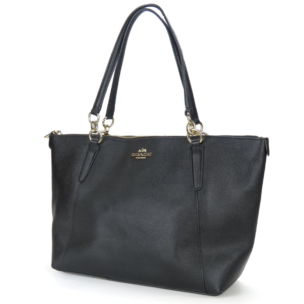 COACH Tote Bag F57526 leather black Women Used Authentic