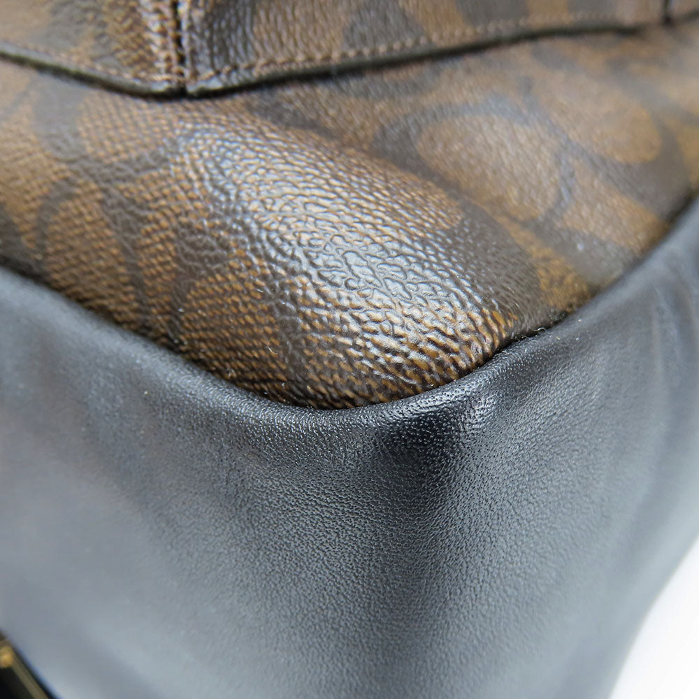 COACH Backpack F58314 PVC, Leather Brown unisex(Unisex) Used Authentic