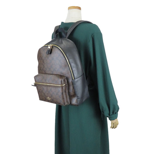 COACH Backpack F58314 PVC, Leather Brown unisex(Unisex) Used Authentic