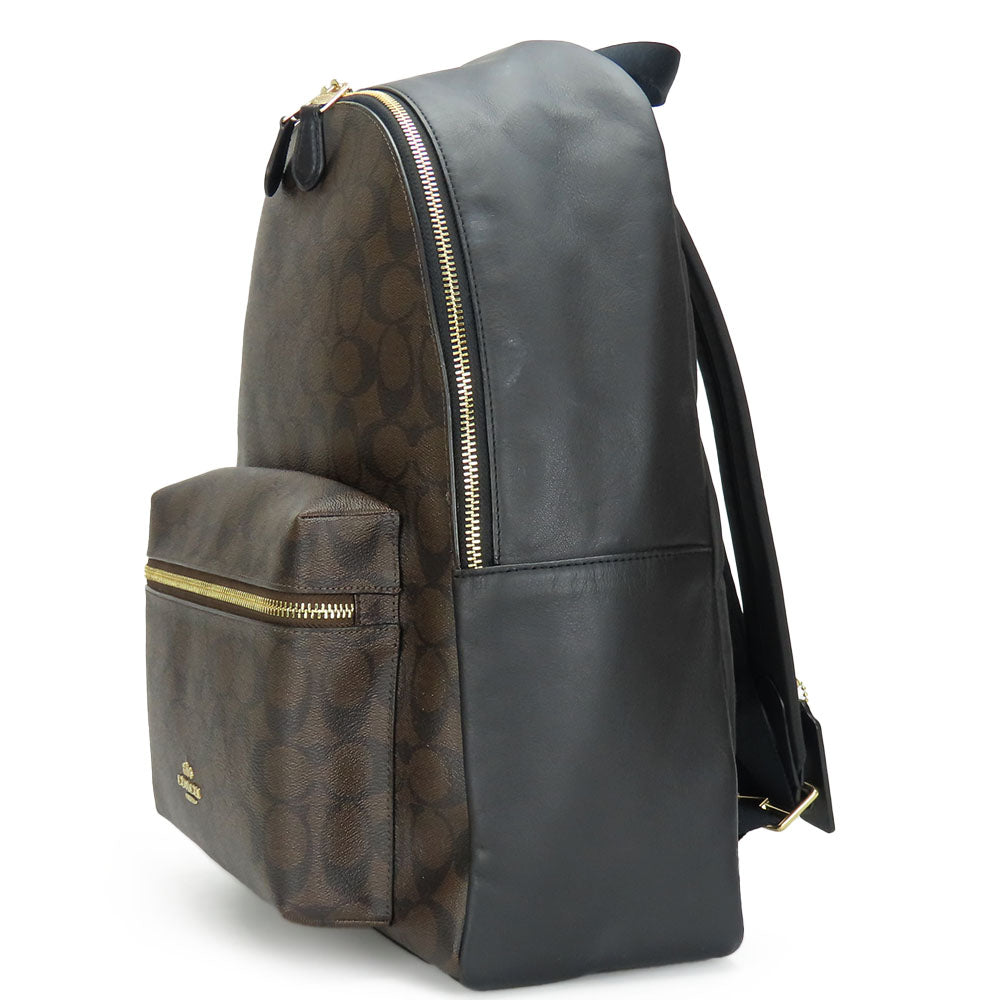 COACH Backpack F58314 PVC, Leather Brown unisex(Unisex) Used Authentic