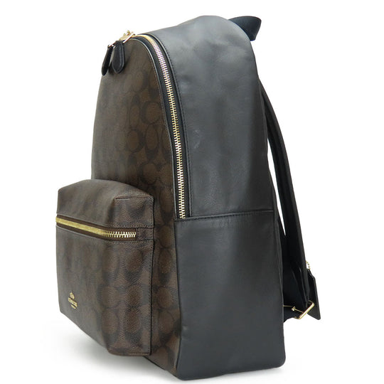 COACH Backpack F58314 PVC, Leather Brown unisex(Unisex) Used Authentic