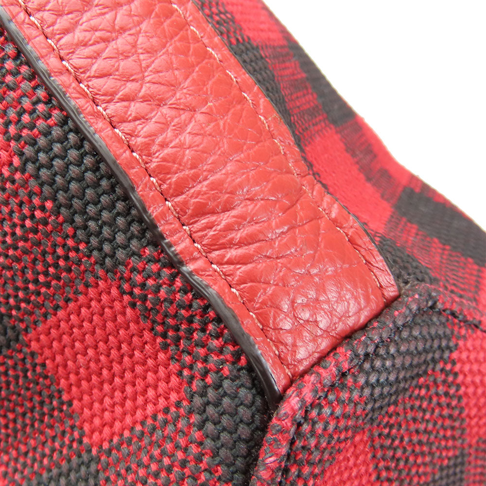 COACH Tote Bag F39848 Canvas, Leather Red Women Used Authentic