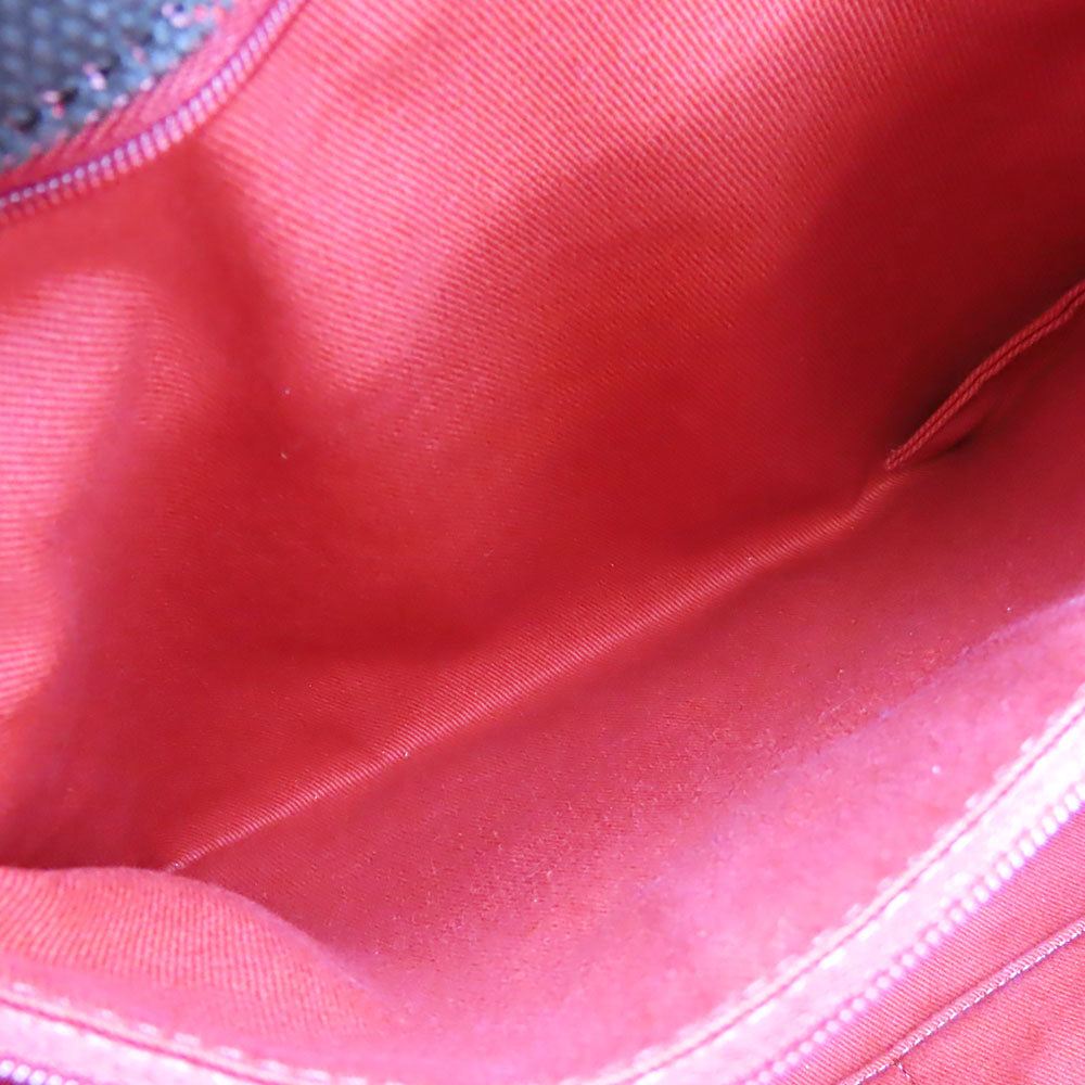 COACH Tote Bag F39848 Canvas, Leather Red Women Used Authentic