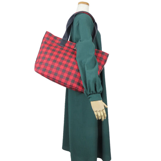 COACH Tote Bag F39848 Canvas, Leather Red Women Used Authentic