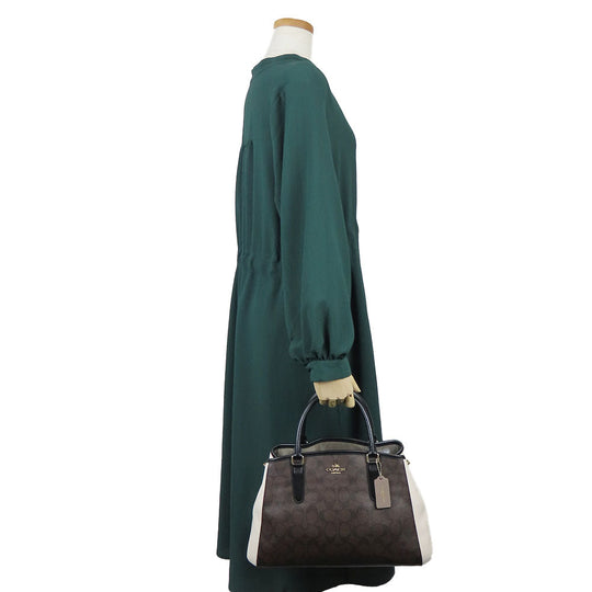 COACH Handbag F57492 PVC, Leather Brown Women Used Authentic