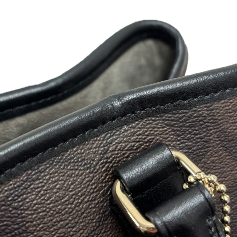 COACH Handbag F57492 PVC, Leather Brown Women Used Authentic