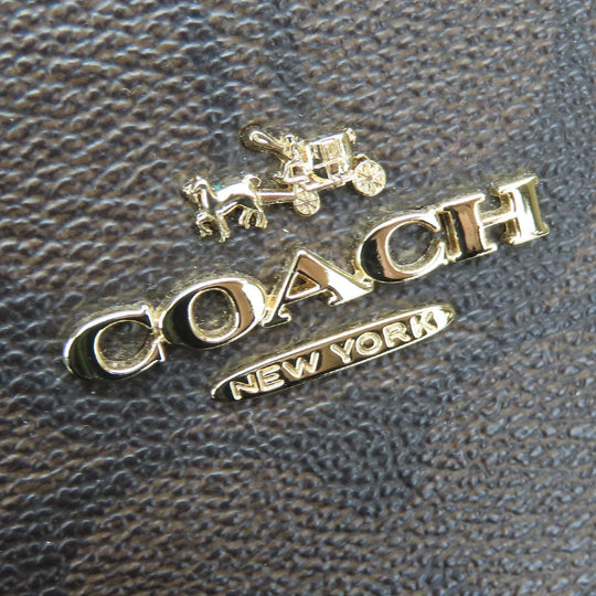 COACH Handbag F57492 PVC, Leather Brown Women Used Authentic