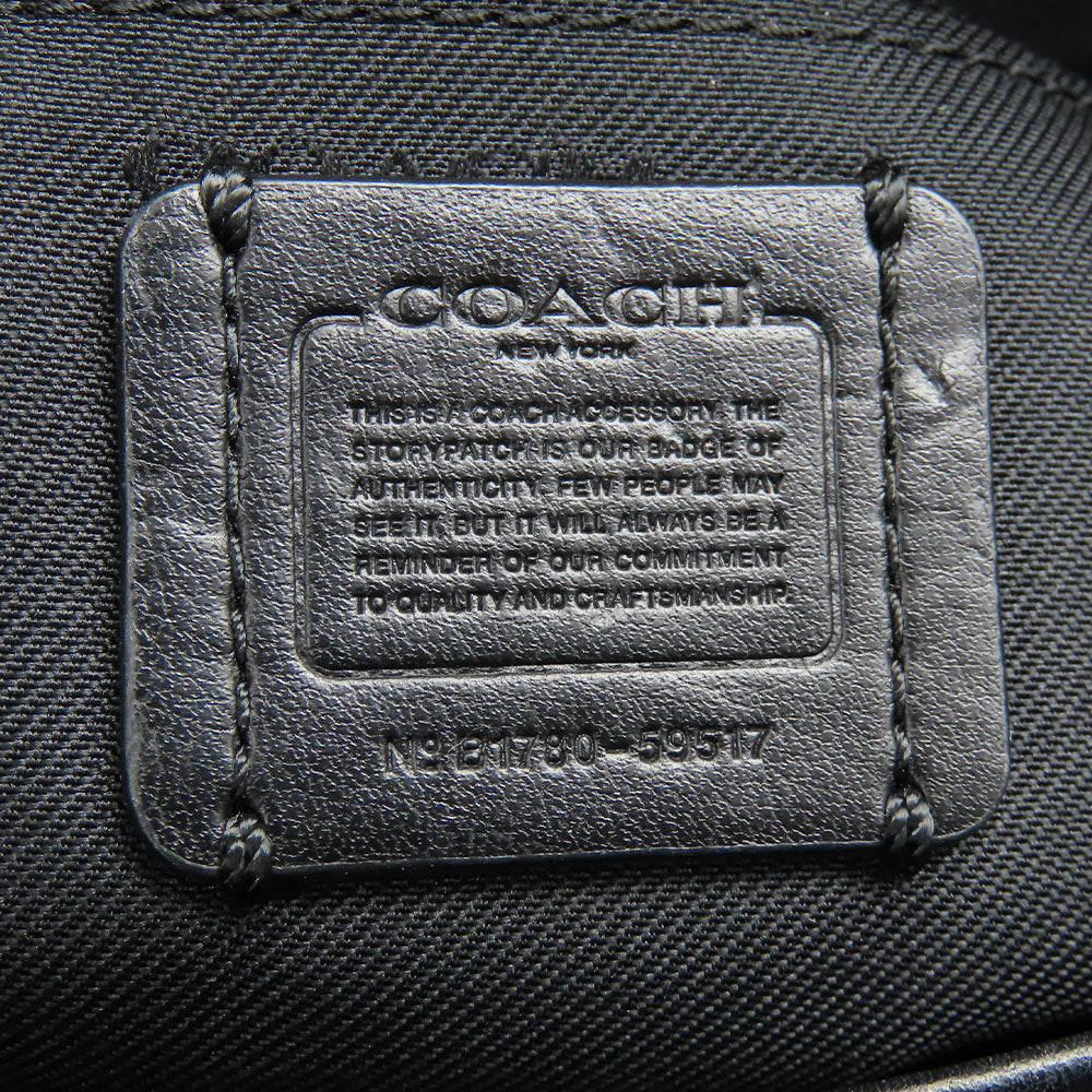 COACH Handbag 59517 leather black Swagger 27 Women Used Authentic