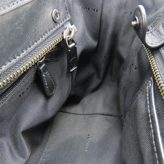 COACH Handbag 59517 leather black Swagger 27 Women Used Authentic