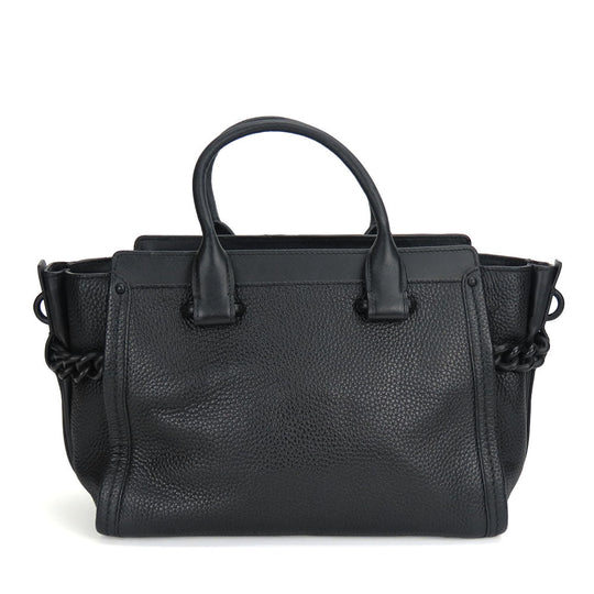 COACH Handbag 59517 leather black Swagger 27 Women Used Authentic