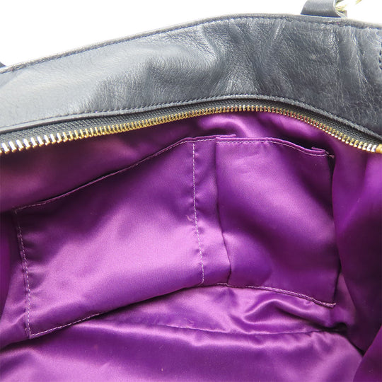 COACH Handbag 20466 leather black Women Used Authentic