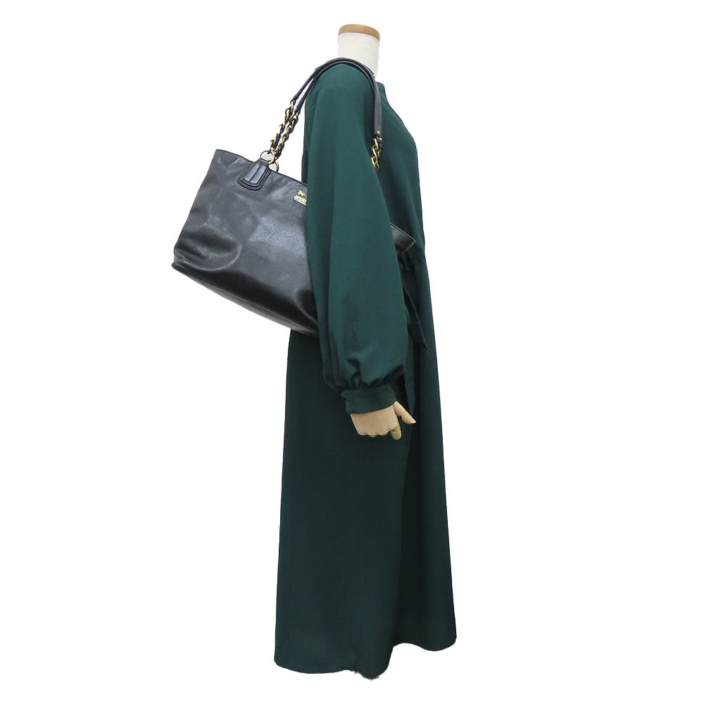 COACH Handbag 20466 leather black Women Used Authentic