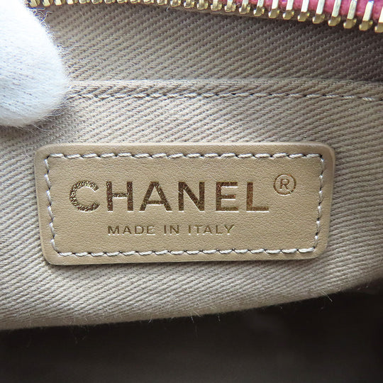 CHANEL Shoulder Bag leather pink Matrasse Women Used Authentic