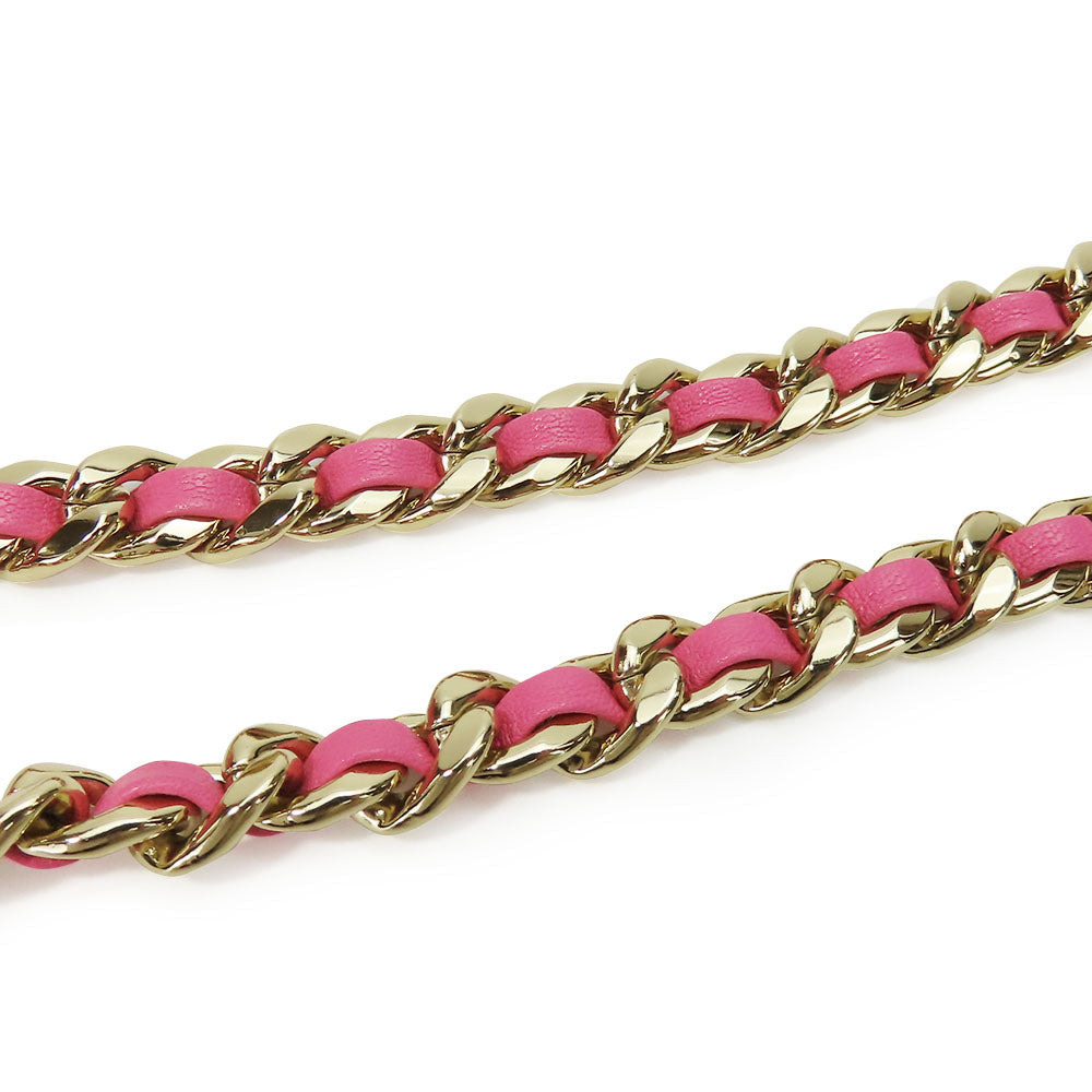 CHANEL Shoulder Bag leather pink Matrasse Women Used Authentic