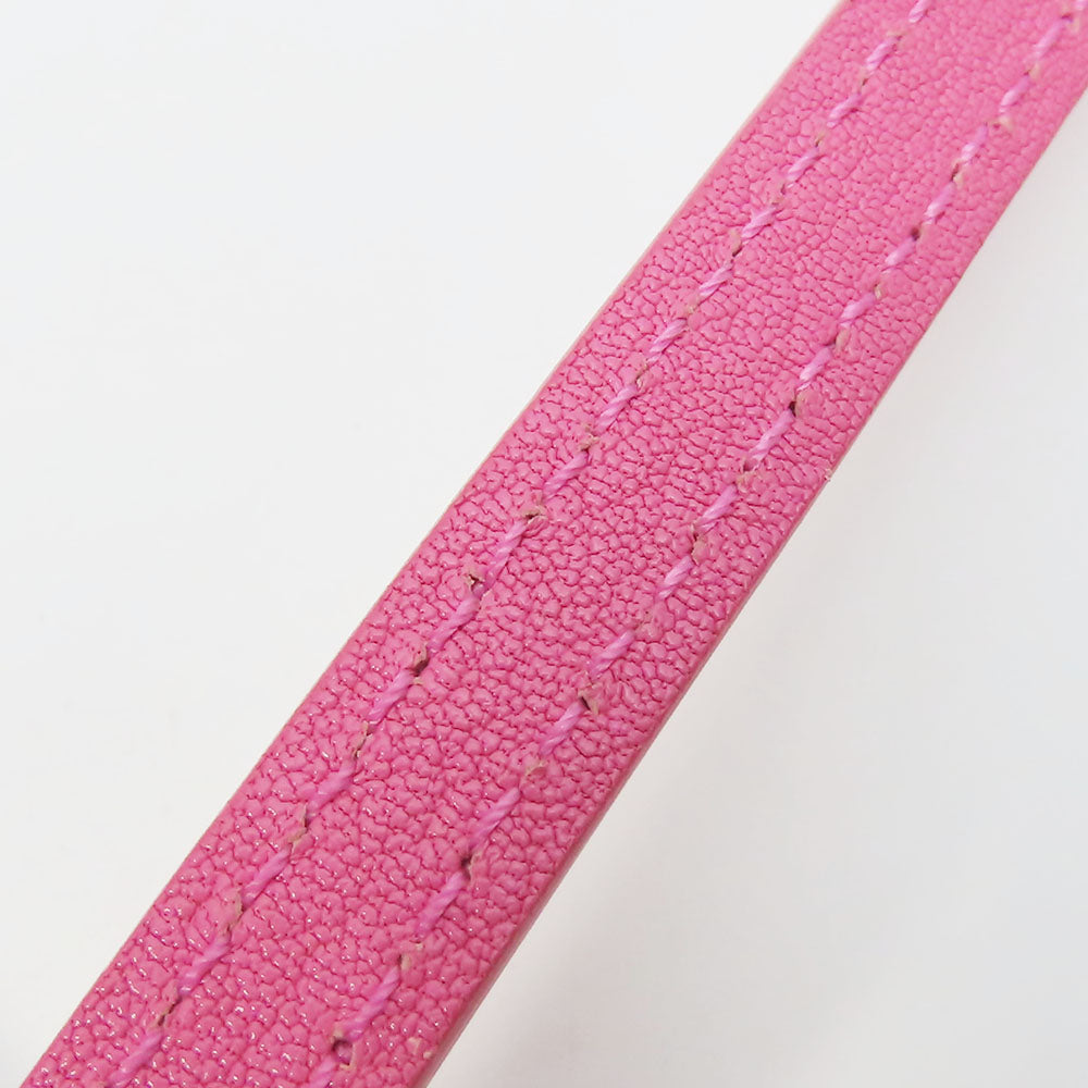 CHANEL Shoulder Bag leather pink Matrasse Women Used Authentic