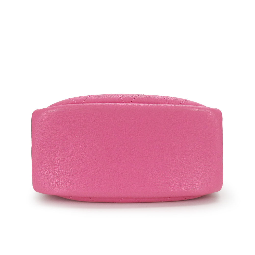 CHANEL Shoulder Bag leather pink Matrasse Women Used Authentic