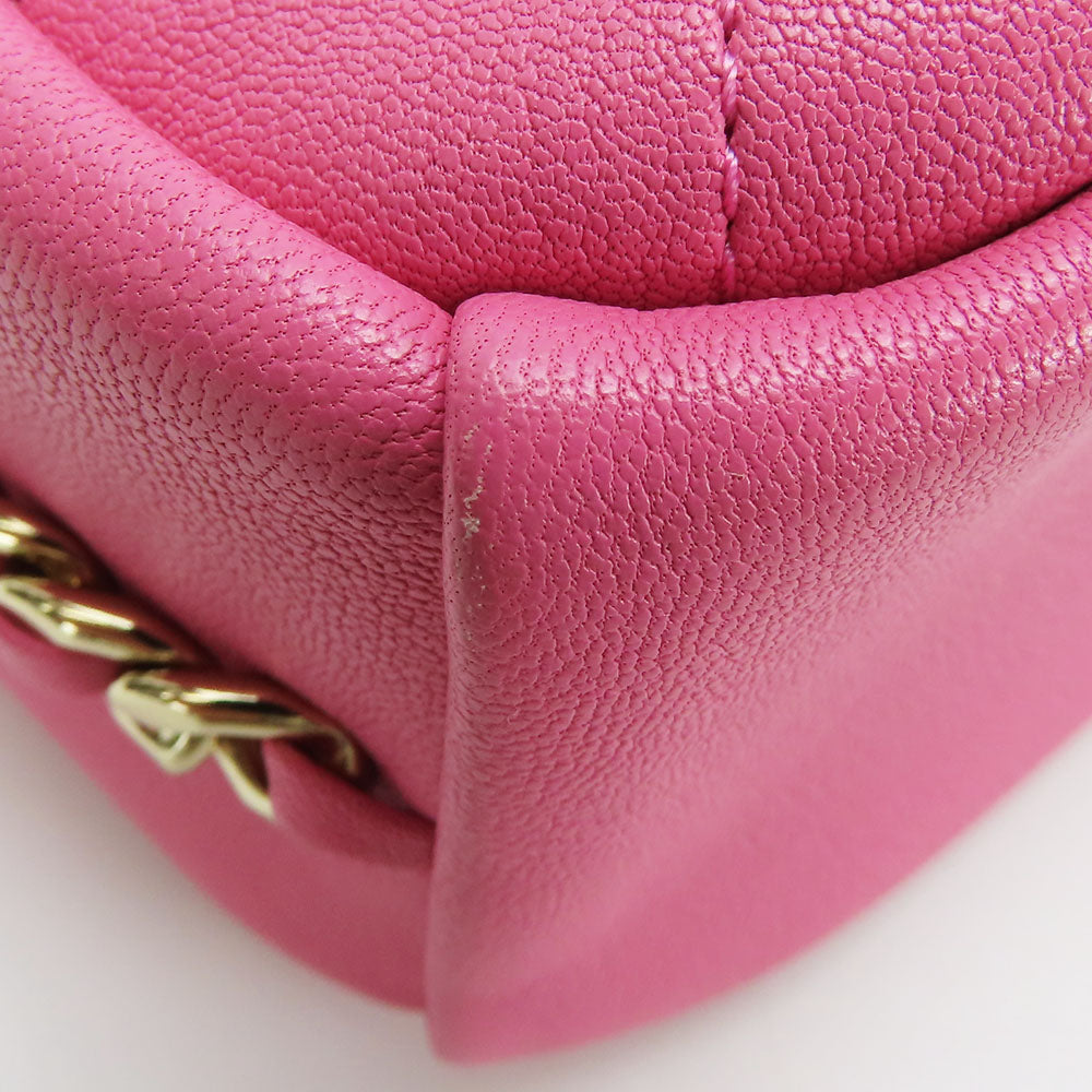CHANEL Shoulder Bag leather pink Matrasse Women Used Authentic