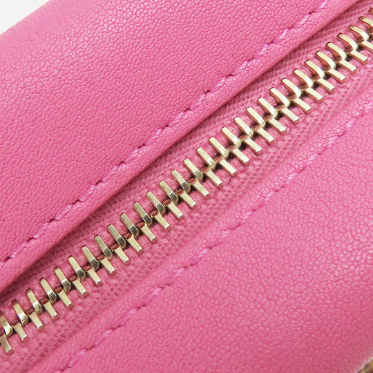 CHANEL Shoulder Bag leather pink Matrasse Women Used Authentic