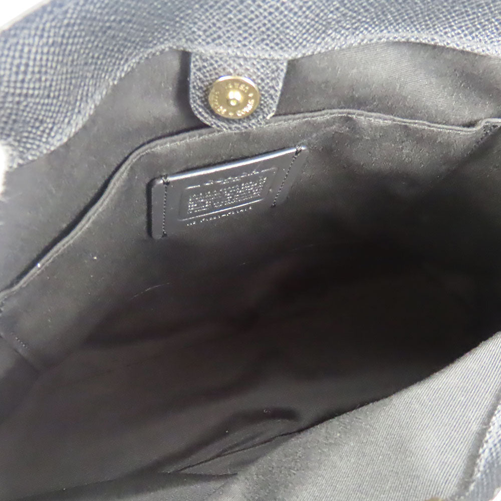 COACH Handbag F31475 Leather, PVC black Signature Women Used Authentic