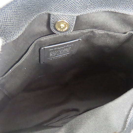 COACH Handbag F31475 Leather, PVC black Signature Women Used Authentic