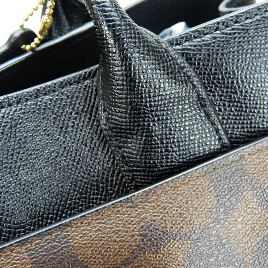 COACH Handbag F31475 Leather, PVC black Signature Women Used Authentic