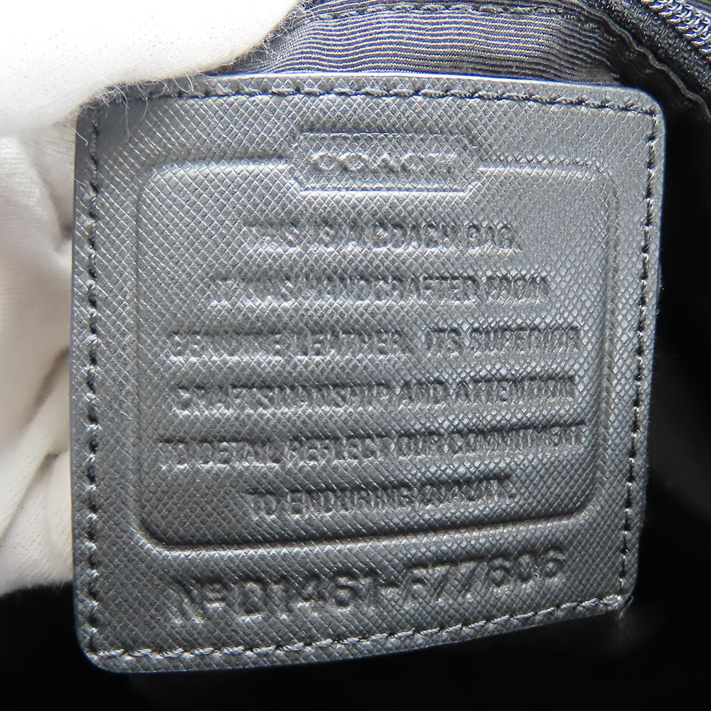 COACH Tote Bag F77606 leather black unisex(Unisex) Used Authentic