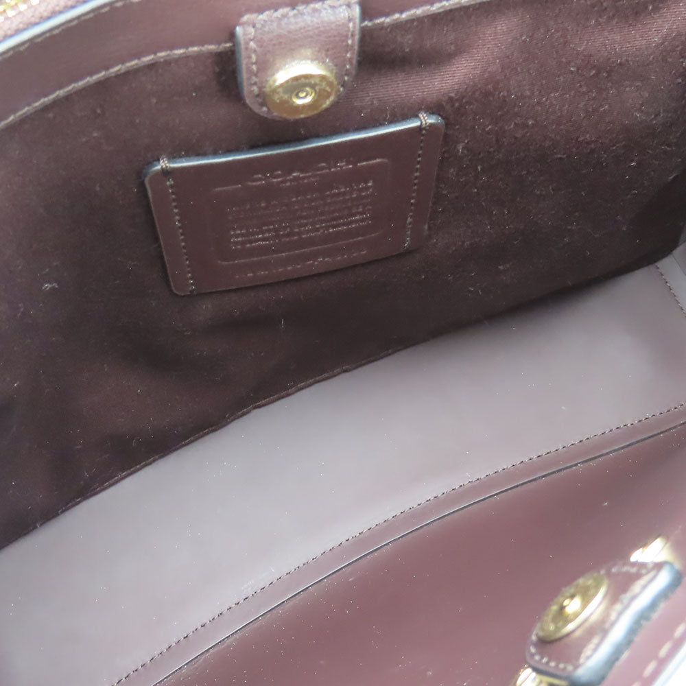 COACH Tote Bag F48733 leather black Women Used Authentic