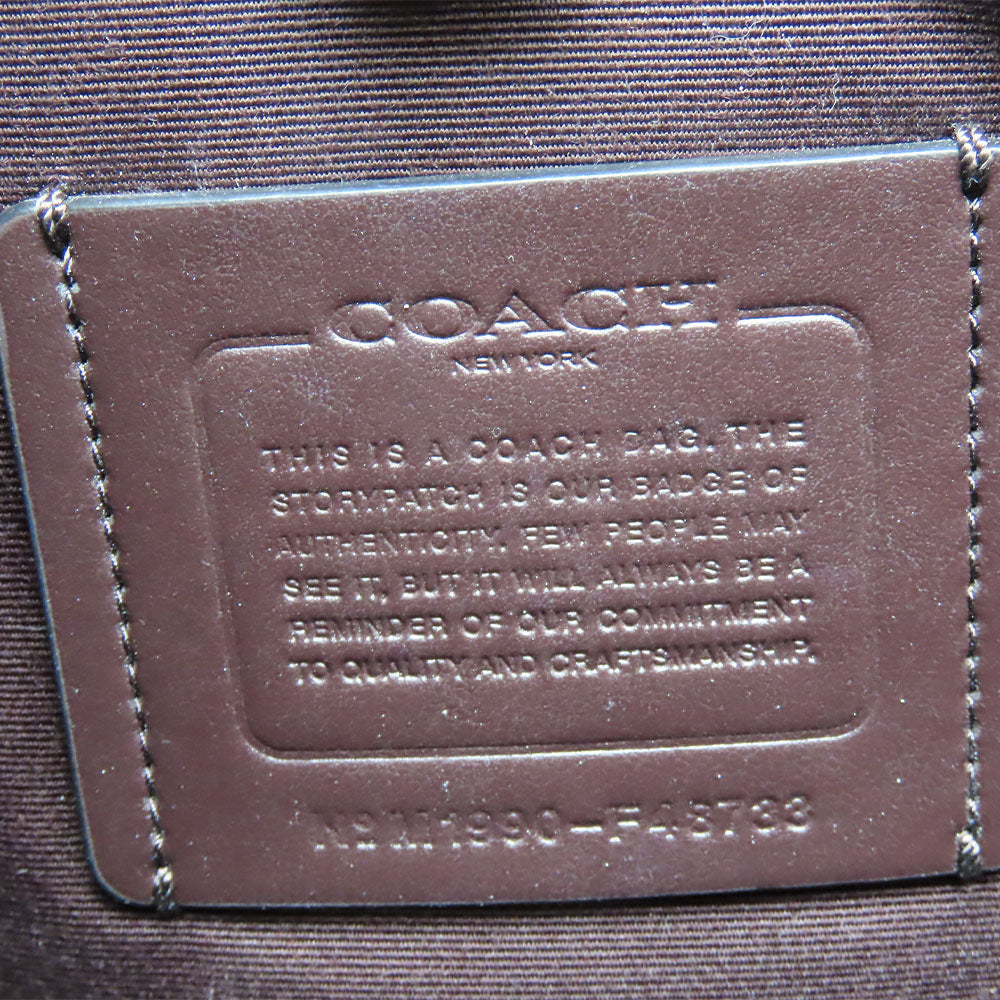 COACH Tote Bag F48733 leather black Women Used Authentic