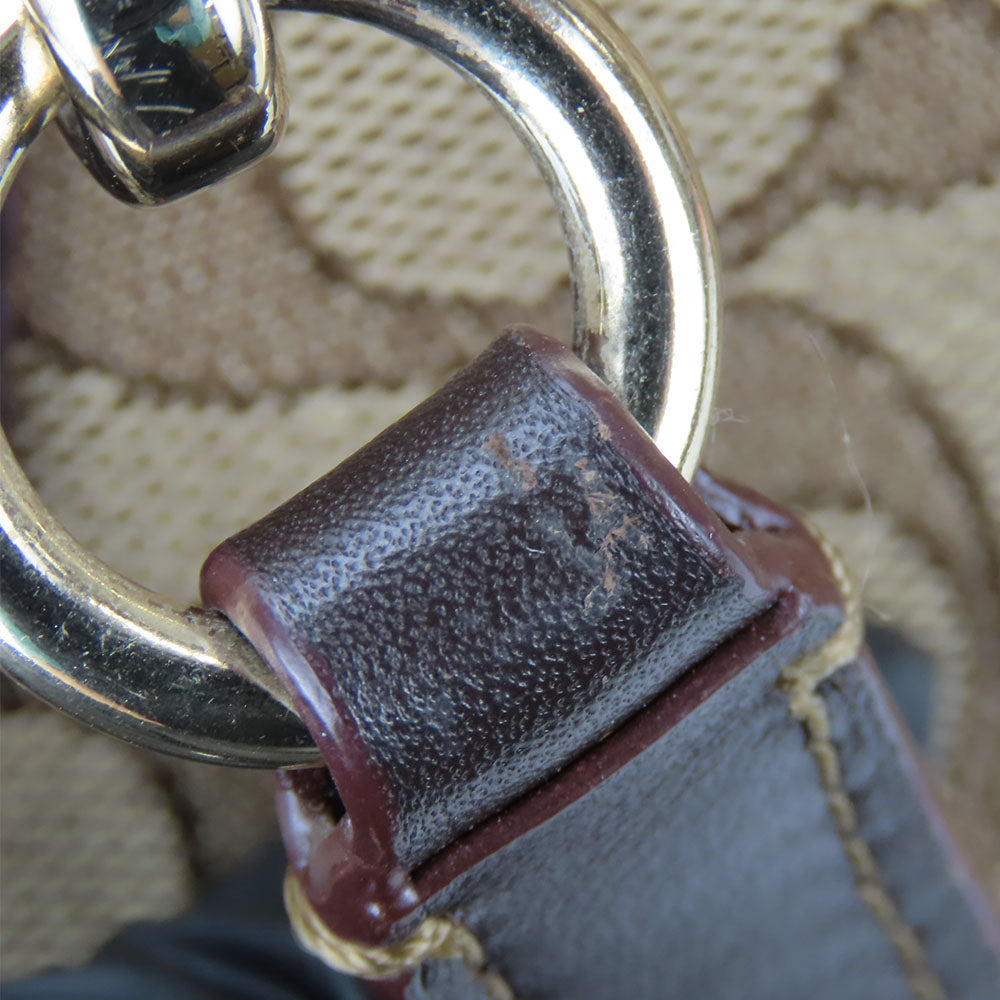 COACH Handbag F36625 Canvas, Leather beige Signature Women Used Authentic