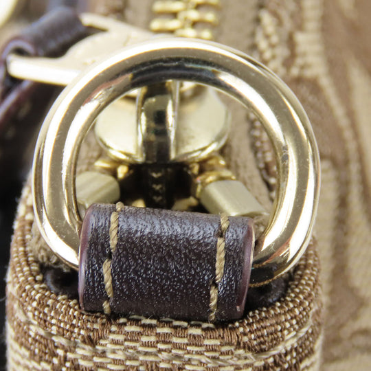 COACH Handbag F36625 Canvas, Leather beige Signature Women Used Authentic