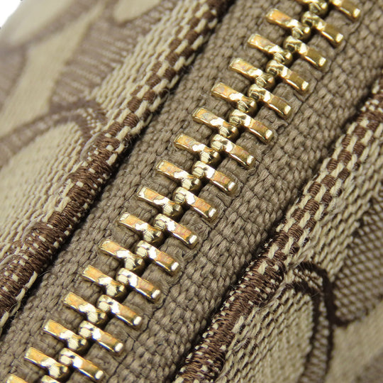 COACH Handbag F36625 Canvas, Leather beige Signature Women Used Authentic