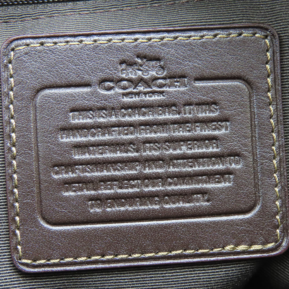 COACH Handbag F36625 Canvas, Leather beige Signature Women Used Authentic