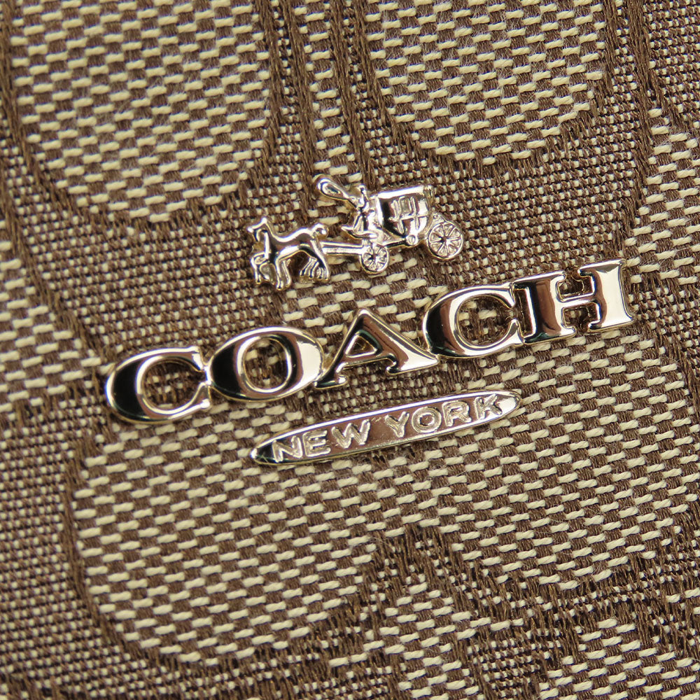 COACH Handbag F36625 Canvas, Leather beige Signature Women Used Authentic