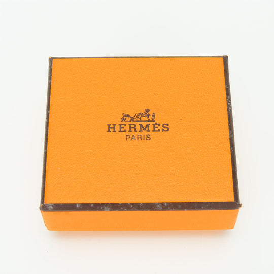 HERMES Scarf ring metal gold Chene Dunkle Women Used Authentic