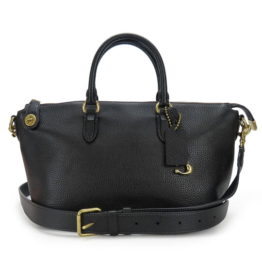 COACH Handbag CE741 leather black Women Used Authentic