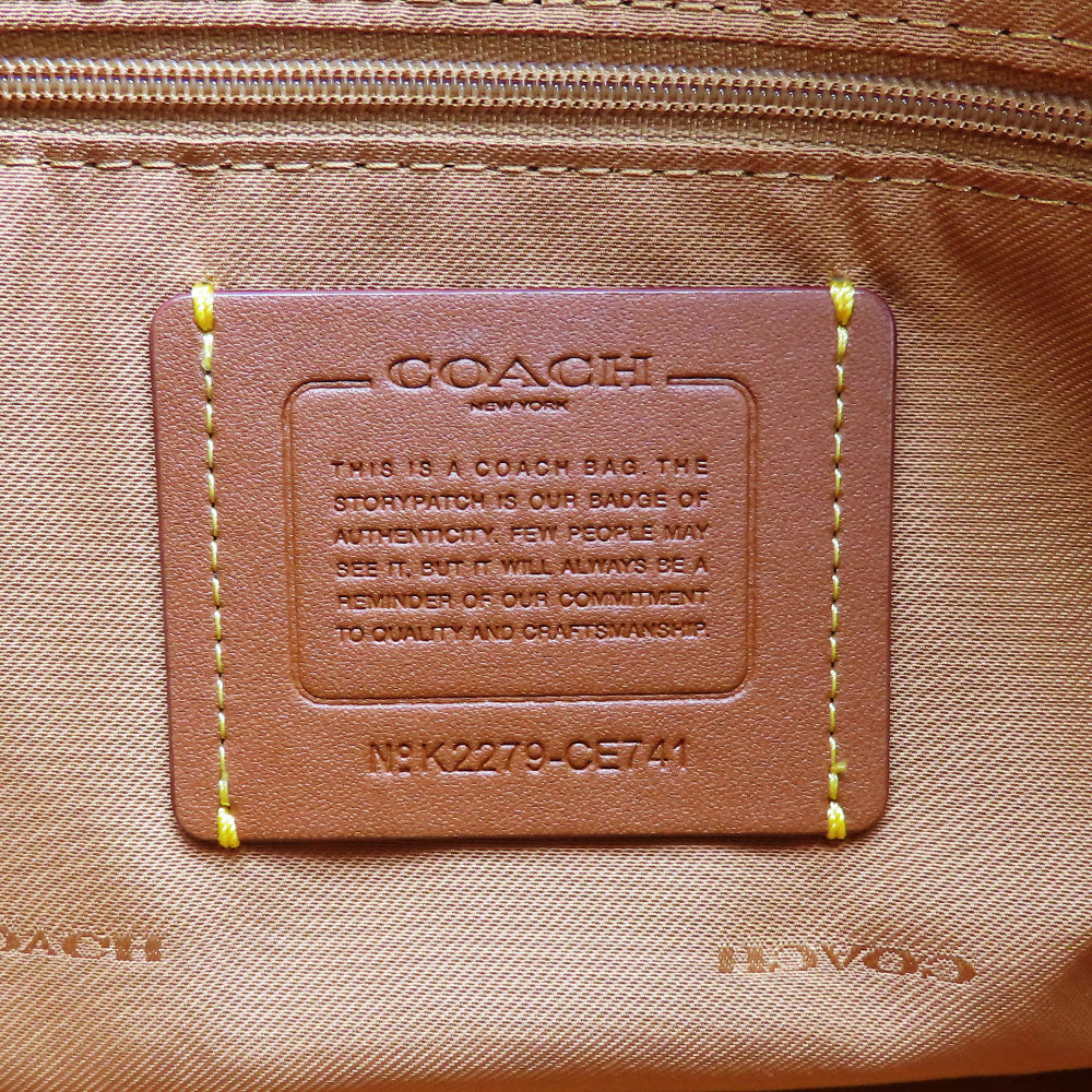 COACH Handbag CE741 leather black Women Used Authentic