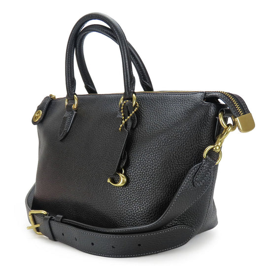 COACH Handbag CE741 leather black Women Used Authentic