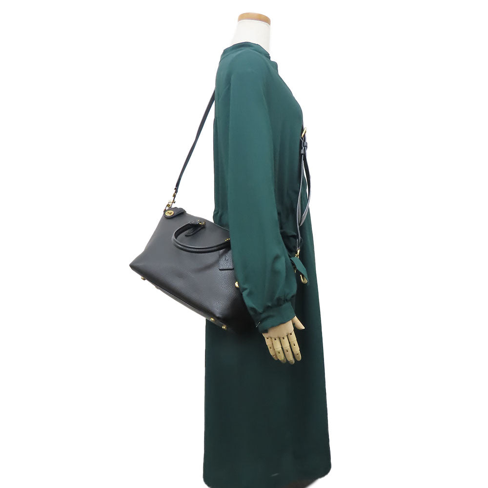 COACH Handbag CE741 leather black Women Used Authentic