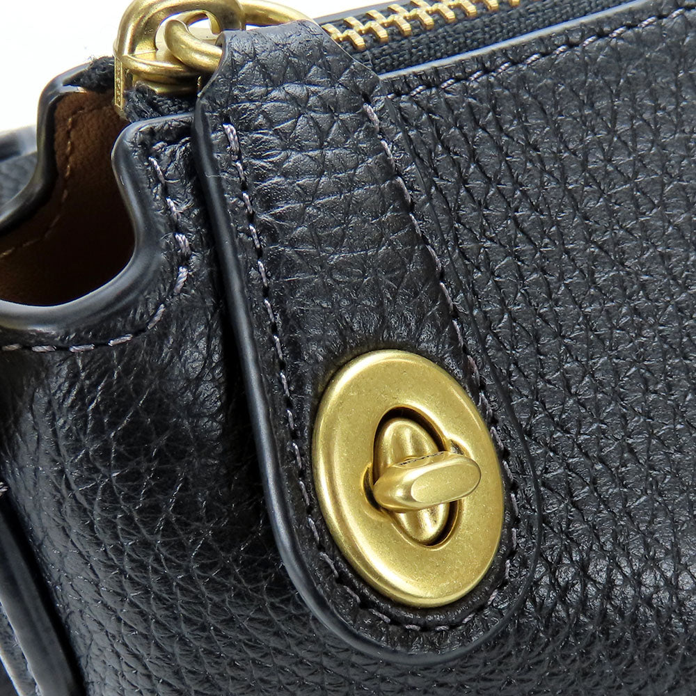 COACH Handbag CE741 leather black Women Used Authentic