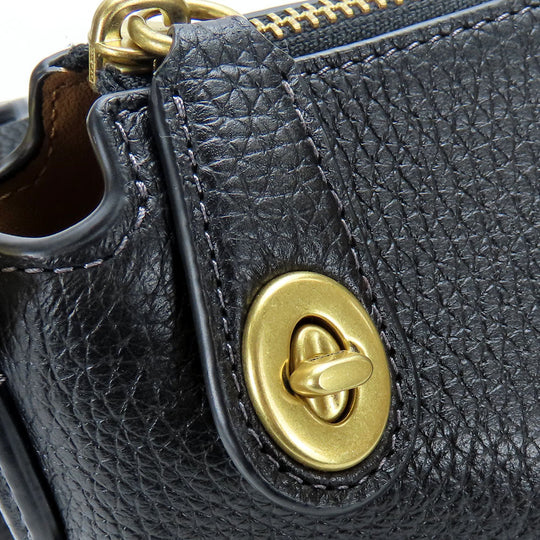 COACH Handbag CE741 leather black Women Used Authentic