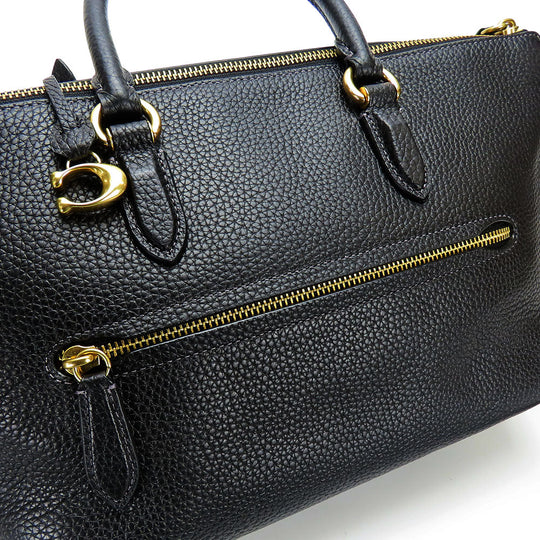 COACH Handbag CE741 leather black Women Used Authentic