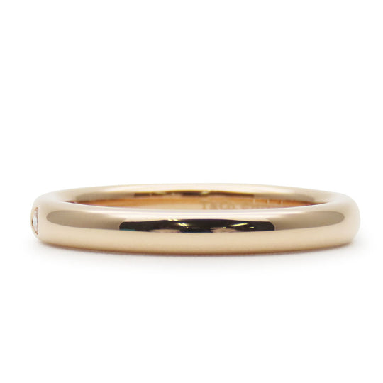 TIFFANY&Co. Ring K18 pink gold, diamond Pink gold Elsa Peretti Stacking bundling Women Used Authentic