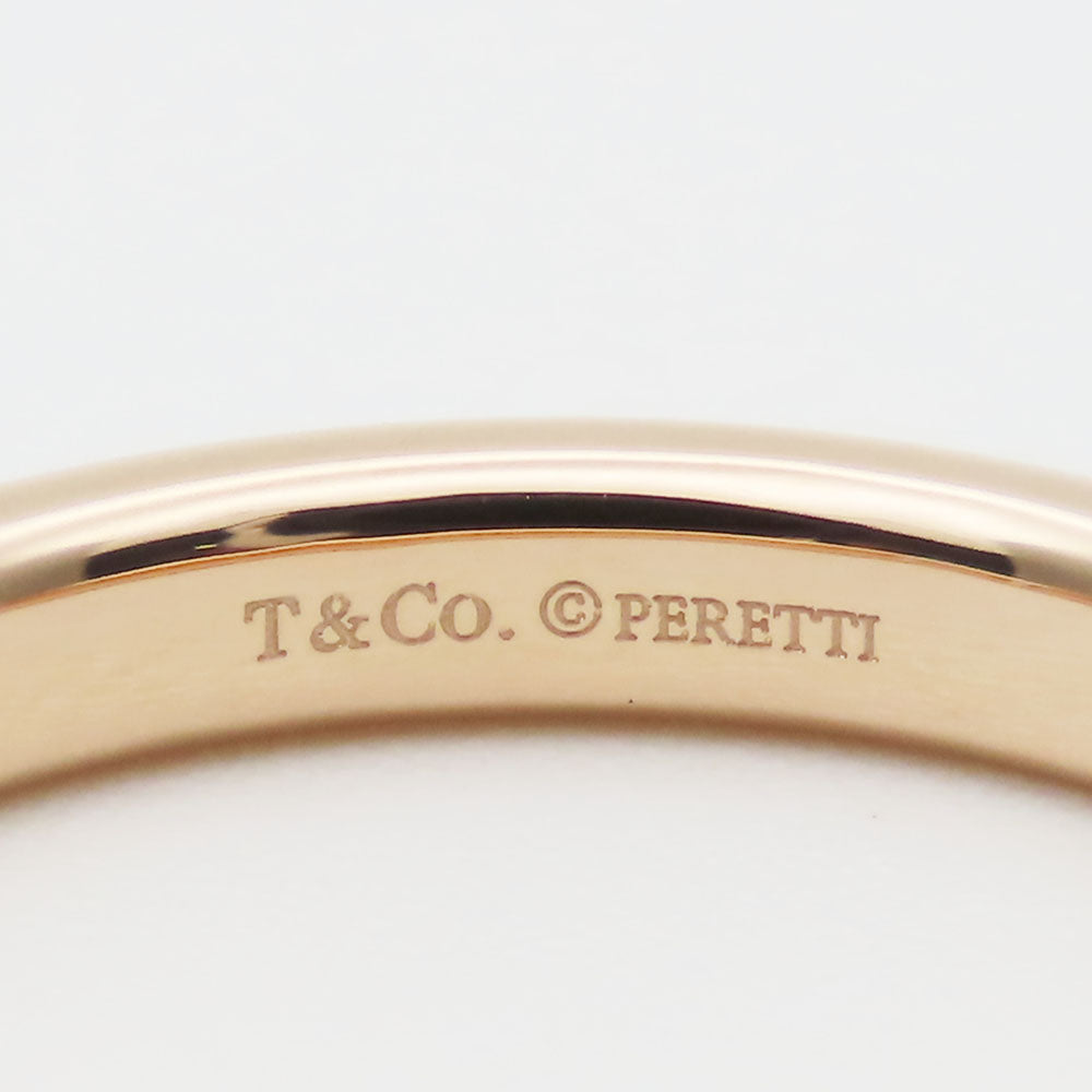 TIFFANY&Co. Ring K18 pink gold, diamond Pink gold Elsa Peretti Stacking bundling Women Used Authentic