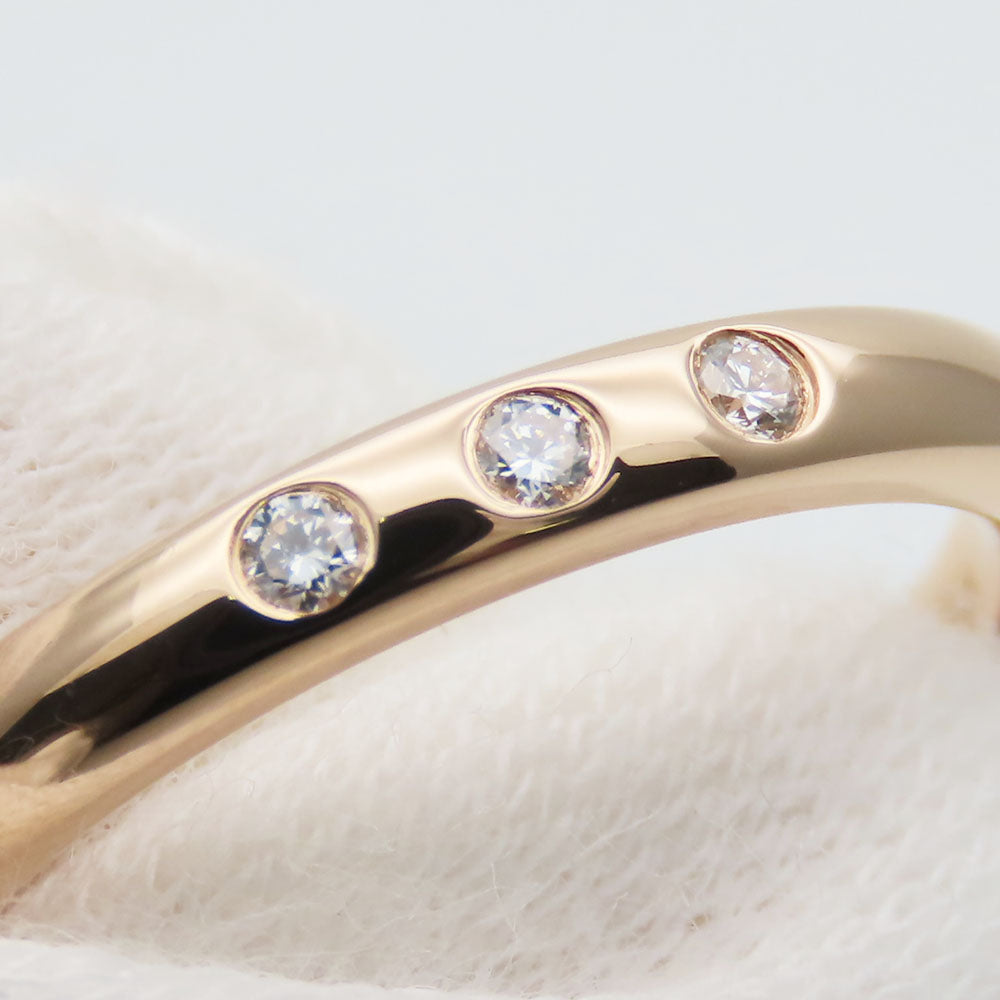 TIFFANY&Co. Ring K18 pink gold, diamond Pink gold Elsa Peretti Stacking bundling Women Used Authentic