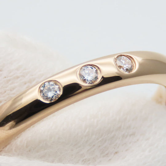 TIFFANY&Co. Ring K18 pink gold, diamond Pink gold Elsa Peretti Stacking bundling Women Used Authentic
