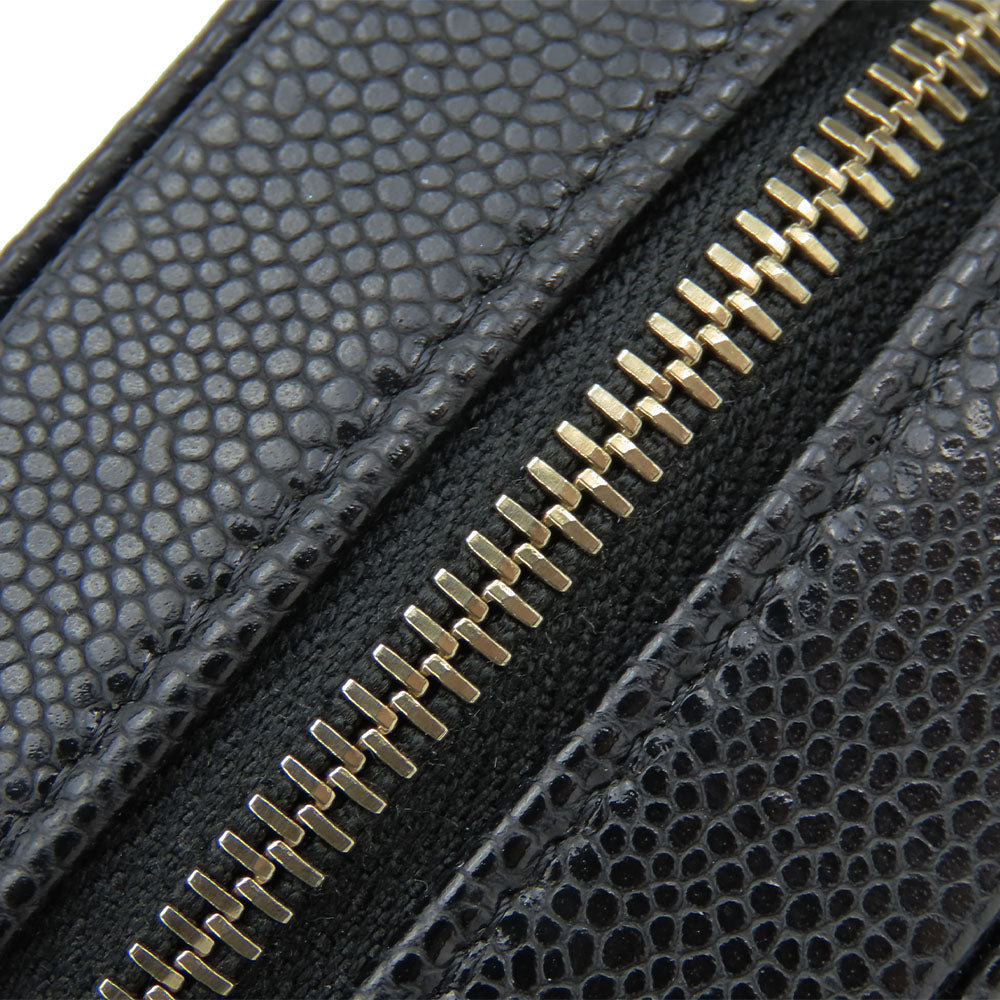 CHANEL Shoulder Bag leather black Women Used Authentic