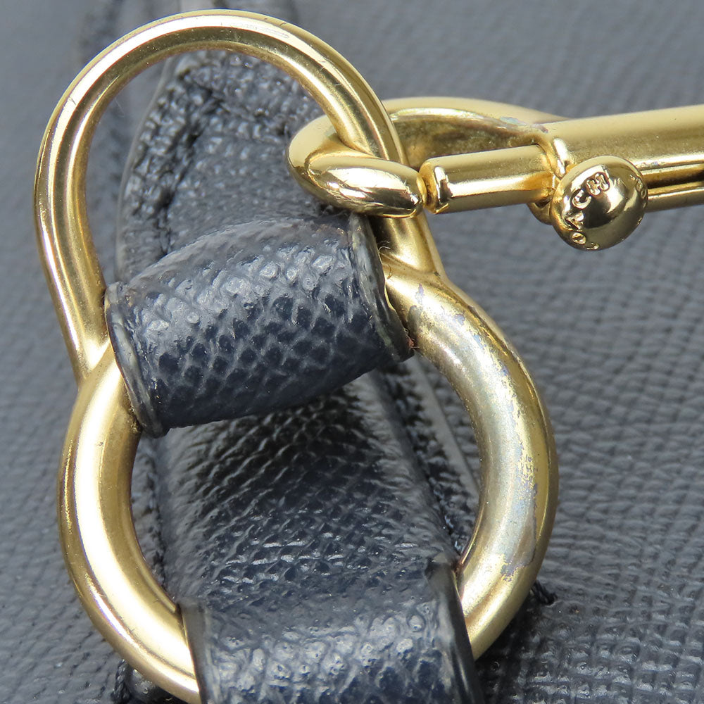 COACH Handbag F14928 leather Navy Crosby Carryall Women Used Authentic