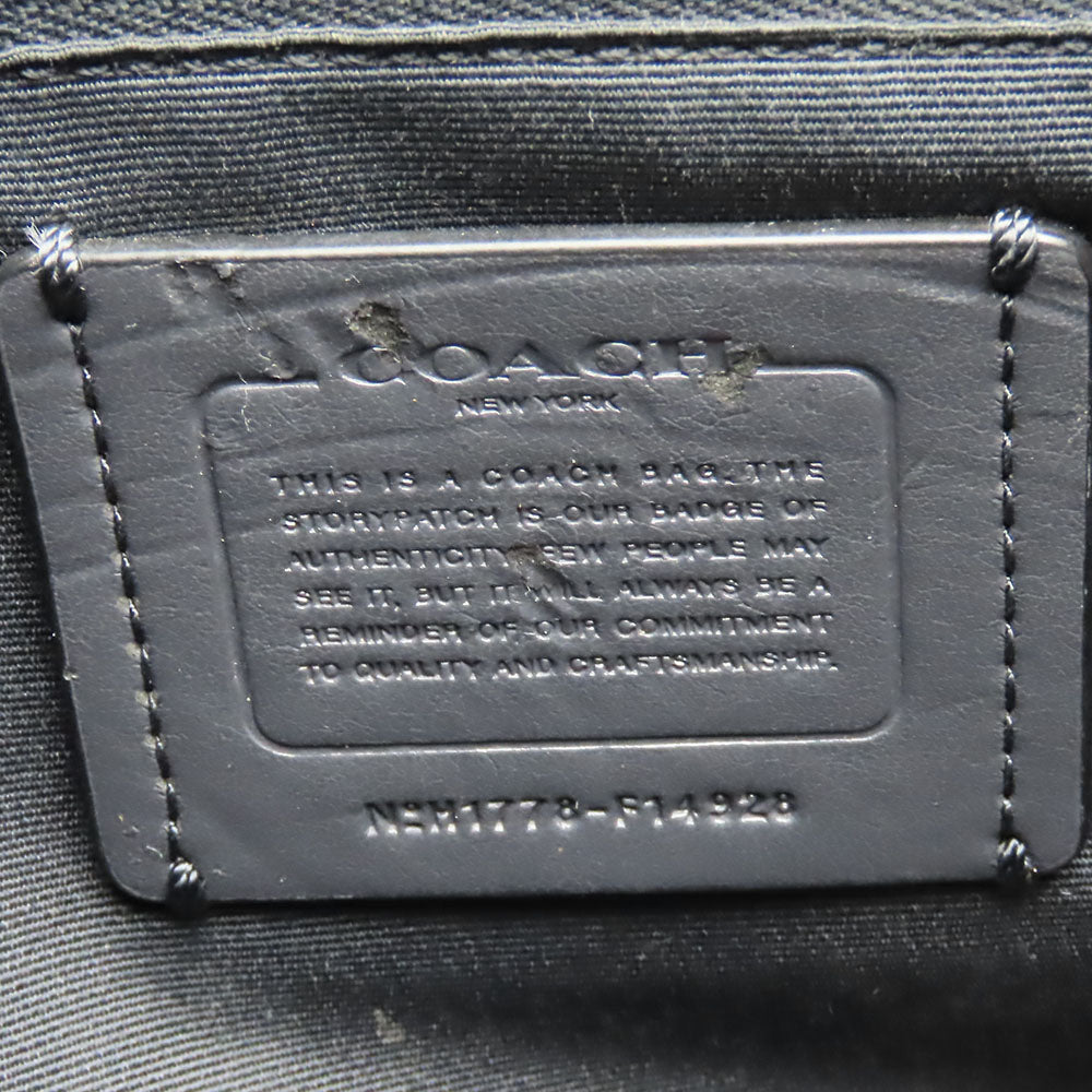 COACH Handbag F14928 leather Navy Crosby Carryall Women Used Authentic