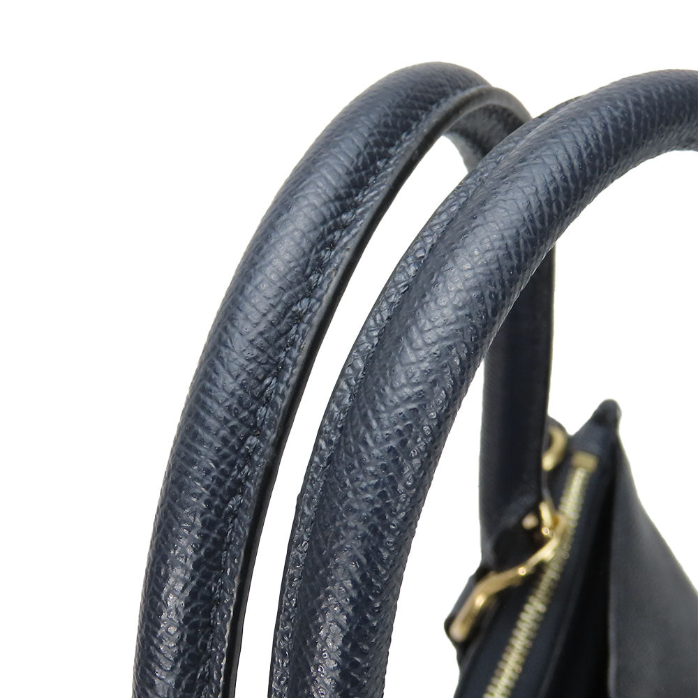 COACH Handbag F14928 leather Navy Crosby Carryall Women Used Authentic