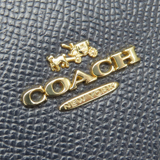 COACH Handbag F14928 leather Navy Crosby Carryall Women Used Authentic